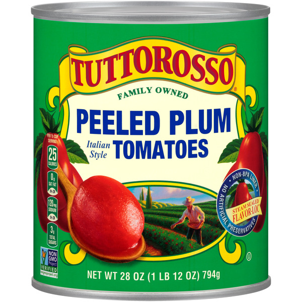 Canned/Jarred Vegetables Tuttorosso Peeled Plum Italian Style Tomatoes hero