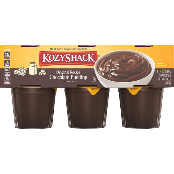 Refrigerated Pudding & Desserts Kozy Shack Original Recipe Chocolate Pudding hero