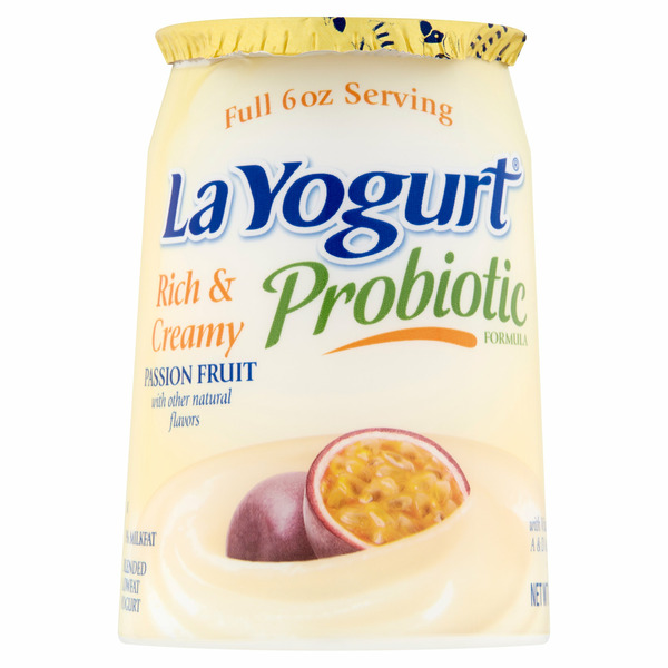 Yogurt/Kefir La Yogurt Probiotic Rich & Creamy Passion Fruit Blended Lowfat Yogurt hero