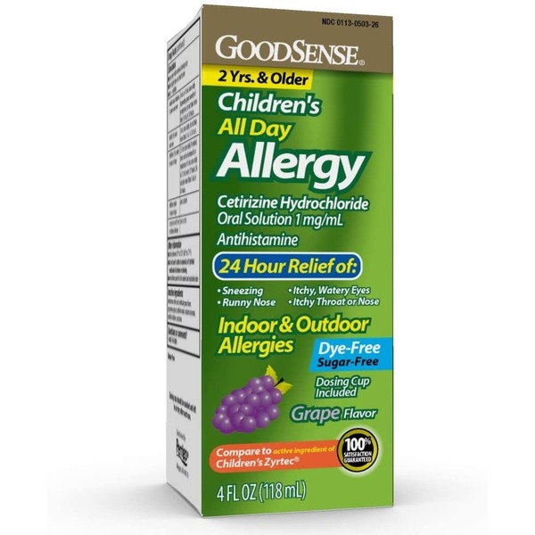 Cold, Flu & Allergy Good Sense All Day Allergy, Grape Flavor, Children's hero