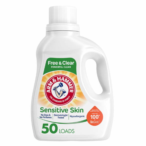 Laundry Arm & Hammer Free & Clear Sensitive Skin Laundry Detergent hero