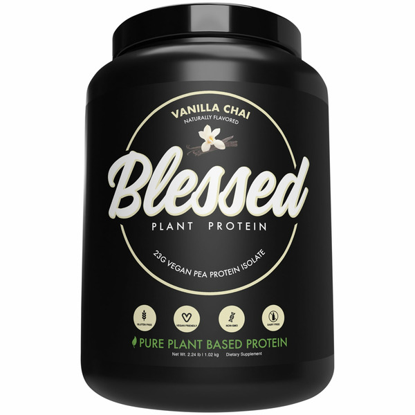 Whey Protein Blessed Vanilla Chai Plant Based Vegan Protein Powder hero