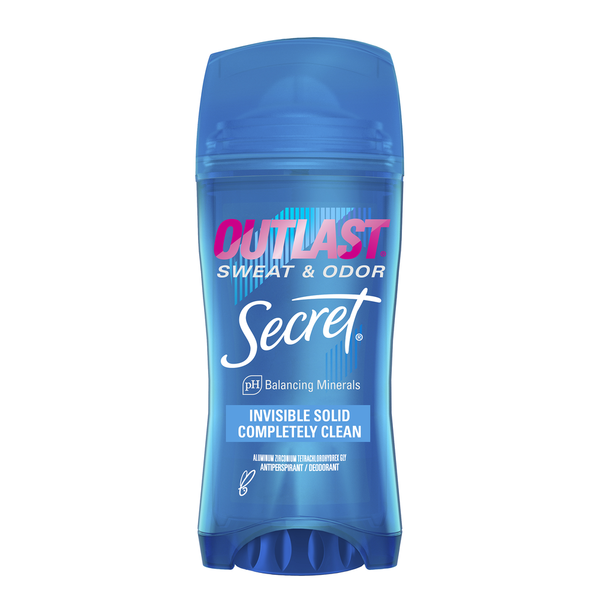 Deodorants Secret Invisible Solid Antiperspirant Deodorant for Women, Completely Clean Scent hero