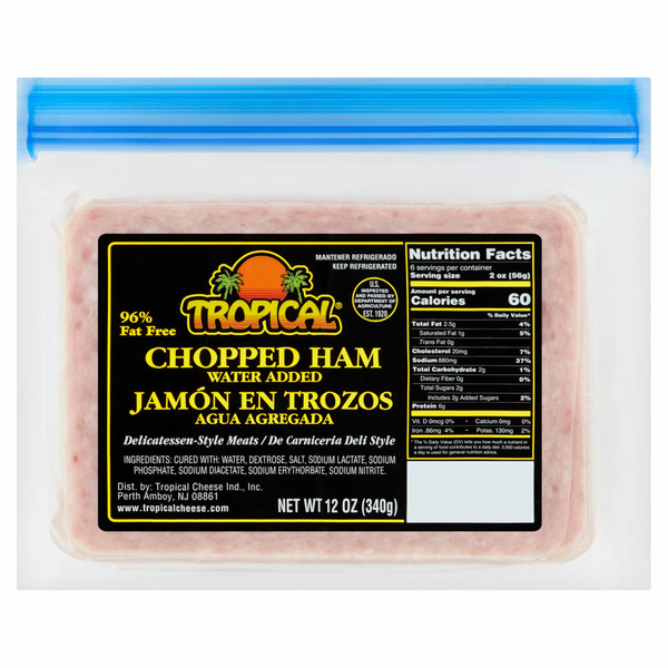 Lunch Meat Tropical 96% Fat Free Chopped Ham hero