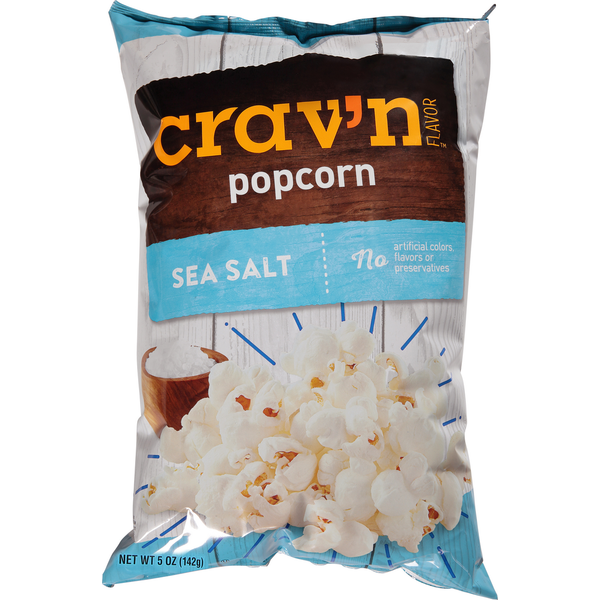 Popcorn & Jerky Crav'n Flavor Popcorn, Sea Salt hero