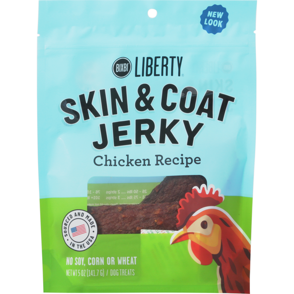 Dog Food & Care Liberty Dog Treats, Chicken Recipe, Skin & Coat Jerky hero