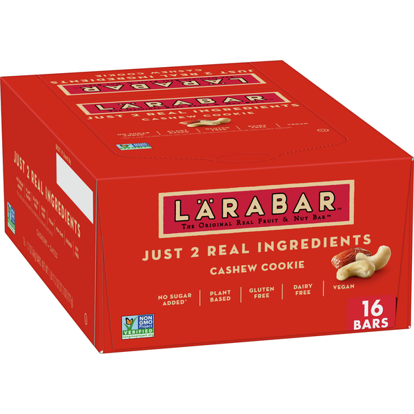 Cookies & Cakes LÄRABAR Cashew Cookie, Gluten Free Vegan Fruit & Nut Bars hero