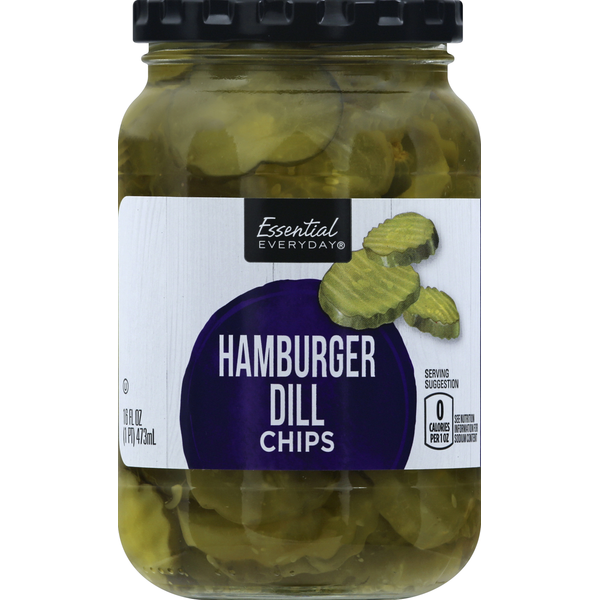 Pickled Goods & Olives Essential Everyday Hamburger Dill, Chips hero