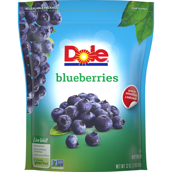 Frozen Produce Dole Blueberries Frozen Fruit hero