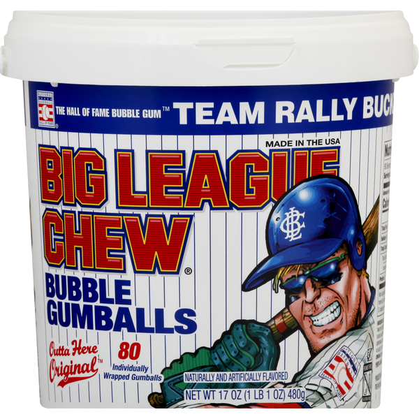 Candy & Chocolate Big League Chew Bubble Gumballs, Outta Here Original hero