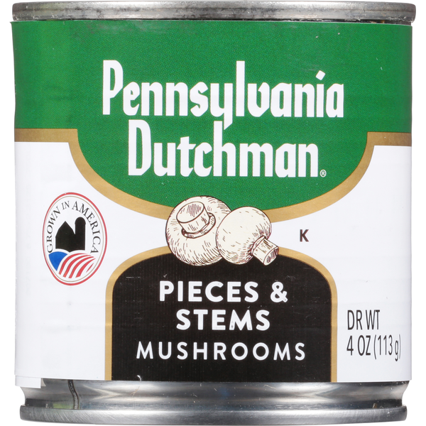 Canned/Jarred Vegetables Pennsylvania Dutchman Mushrooms, Pieces & Stems hero