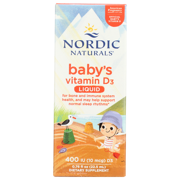 Nordic Naturals Baby's Vitamin D3 Liquid - Unflavored hero