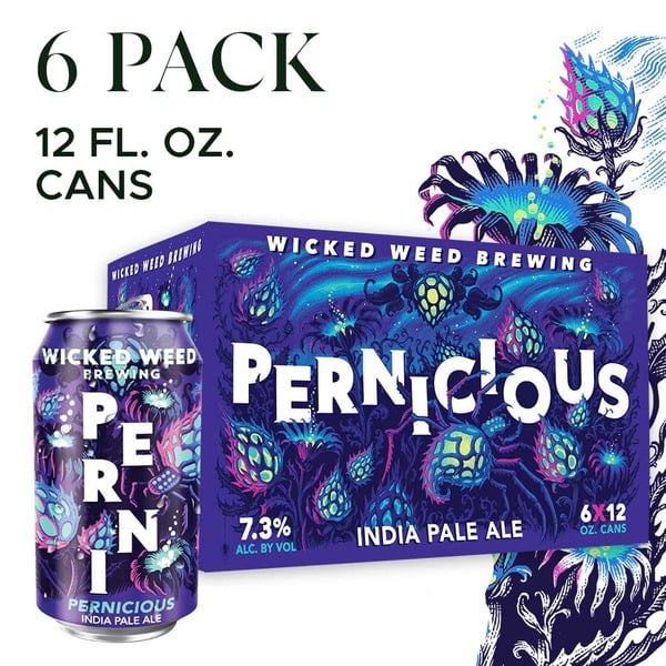 Craft Beer Wicked Weed Pernicious India Pale Ale Craft Beer Cans hero