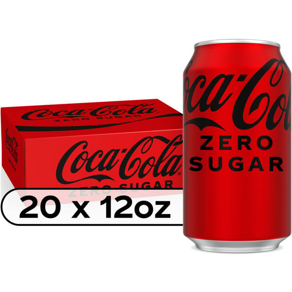 Soft Drinks Coca Cola Zero Sugar Zero Sugar Cola Soda Pop Cans hero