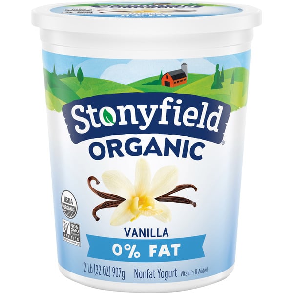 Yogurt Stonyfield Organic Nonfat Yogurt Vanilla hero