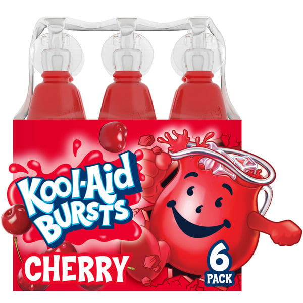 Juice & Nectars Kool-Aid Bursts Cherry Artificially Flavored Kids Soft Drink Pouches hero