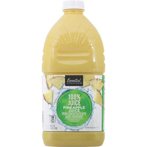 Juice & Nectar (Shelf-Stable) Essential Everyday 100% Juice, Pineapple Juice hero