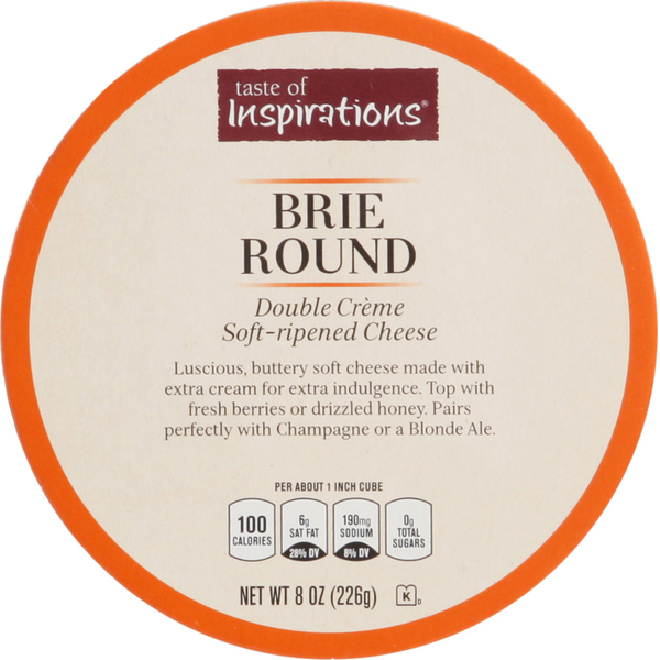 Specialty Cheeses Taste of Inspirations Brie Double Crème Soft Ripened Cheese hero