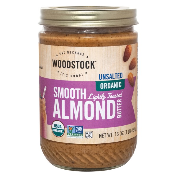 Spreads WOODSTOCK Unsalted Organic Smooth Lightly Toasted Almond Butter hero