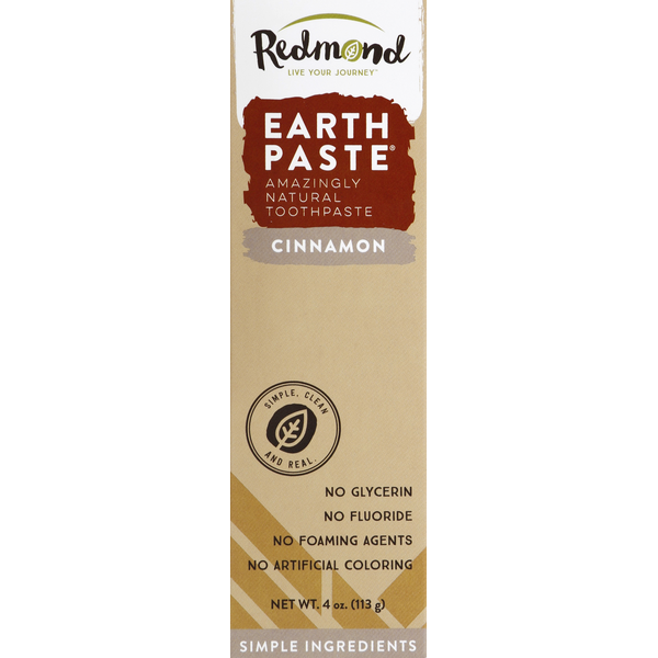 Oral Hygiene Redmond Earthpaste Toothpaste, Amazingly Natural, Cinnamon hero