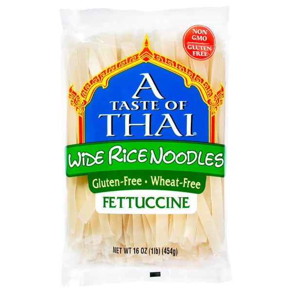 Asian Foods A Taste of Thai Wide Rice Noodles (Fettuccini) hero