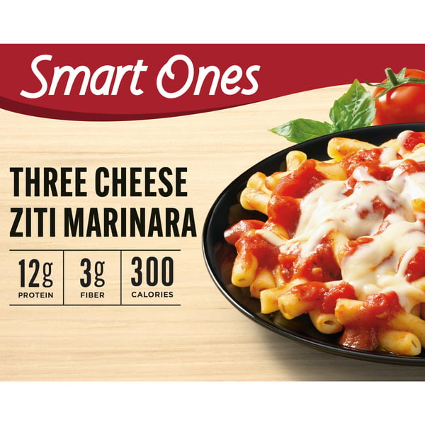 Frozen Meals Smart Ones Ziti Marinara, Three Cheese hero