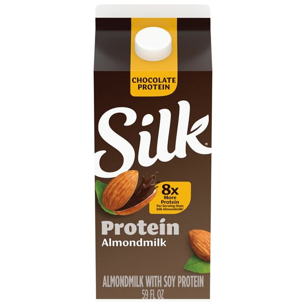 Milk, Soy & Lactose Free Silk Protein Almond Milk, Dark Chocolate, Dairy Free, Gluten Free, Lactose Free hero