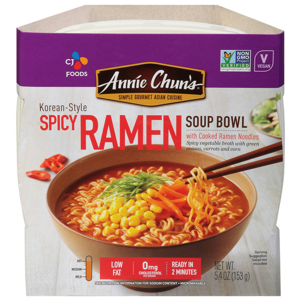 Prepared Meals Annie Chun's Korean Style Spicy Ramen Soup Bowl hero