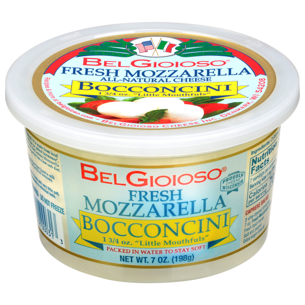 Specialty Cheeses BelGioioso Fresh Mozzarella Cheese, Bocconcini, Cup hero