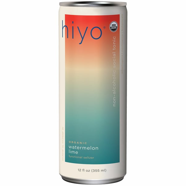 Hiyo Functional Seltzer, Organic, Watermelon Lime hero