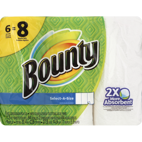 Paper Goods Bounty Select-A-Size Paper Towels, White hero