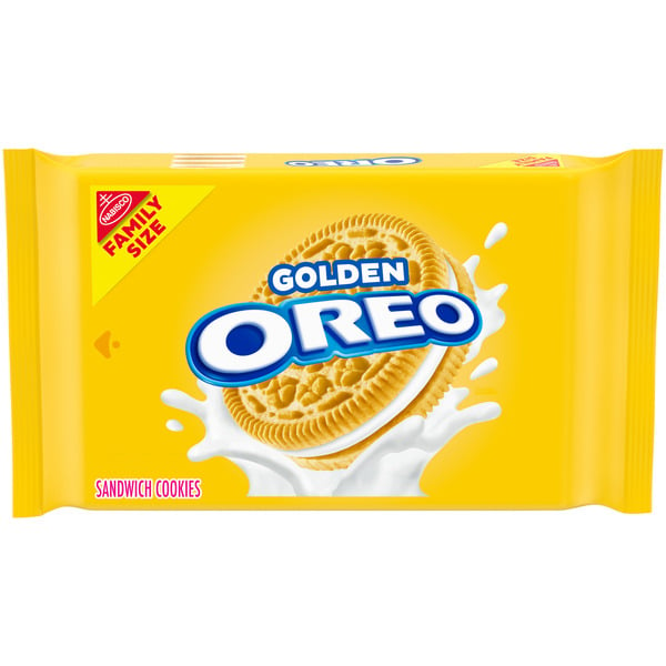 Cookies & Cakes Oreo Golden Sandwich Cookies, Family Size hero