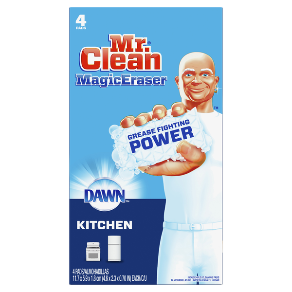 Cleaning Products Mr. Clean Magic Eraser Kitchen with Dawn, Cleaning Pads with Durafoam hero