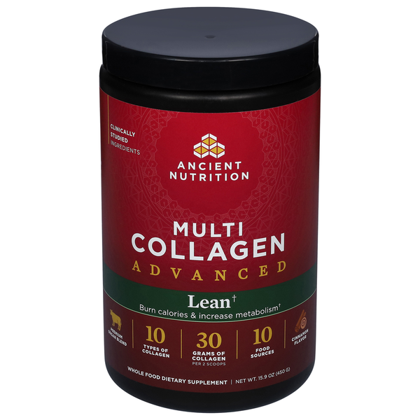 Ancient Nutrition Multi Collagen, Lean, Advanced, Cinnamon Flavor hero