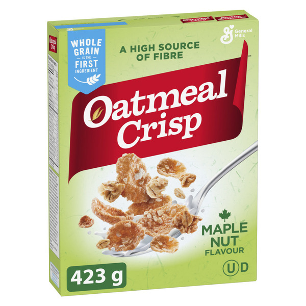 Cereal General Mills Oatmeal Crisp Breakfast Cereal, Maple Nut, High Fibre and Whole Grains hero