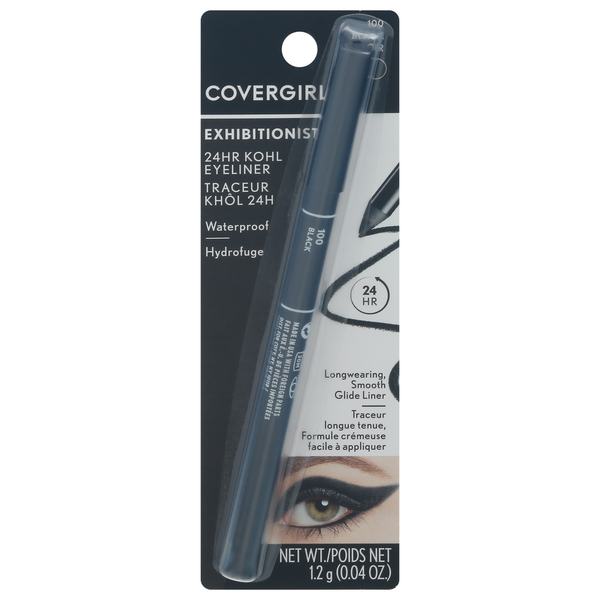 Facial Care COVERGIRL Kohl Eyeliner, 24Hr, Black 100 hero