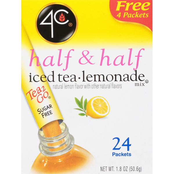 Cocoa & Drink Mixes 4C Foods Ice Tea/Lemonade Mix, Sugar Free, Half & Half hero