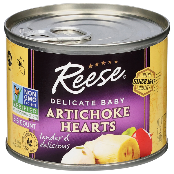 Canned & Jarred Vegetables Reese's Artichoke Hearts, Delicate Baby hero