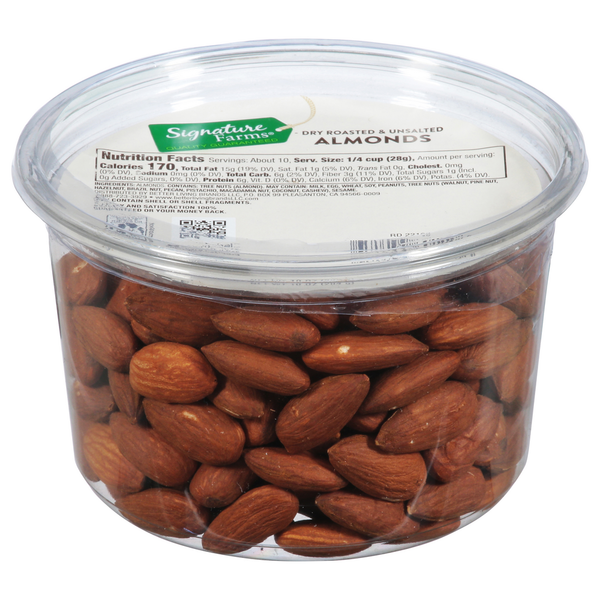 Nuts, Seeds & Dried Fruit Signature Farms Almonds, Roasted & Unsalted, Dry hero