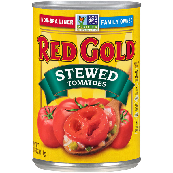 Canned & Jarred Vegetables Red Gold Stewed Tomatoes hero