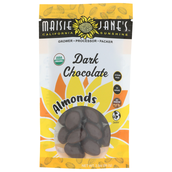 Candy & Chocolate Maisie Jane's Organic Dark Chocolate Almonds hero