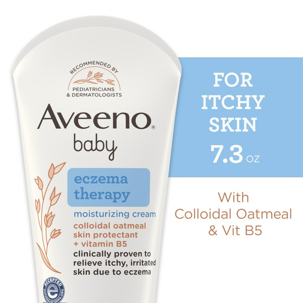 Baby Bath & Body Care Aveeno Eczema Therapy Moisturizing Cream, Natural Oatmeal hero