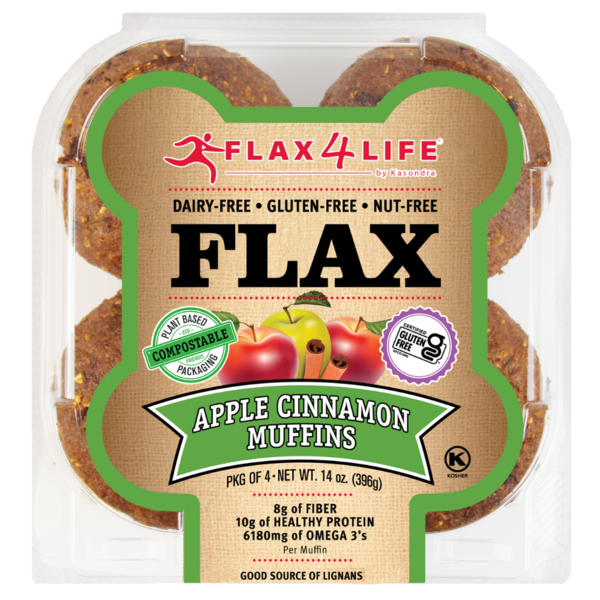 Breakfast Bakery Flax4Life Apple Cinnamon Muffins hero