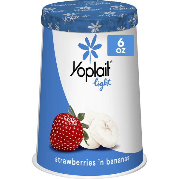 Yogurt/Kefir Yoplait Light Strawberries and Bananas Fat Free Yogurt Cup hero