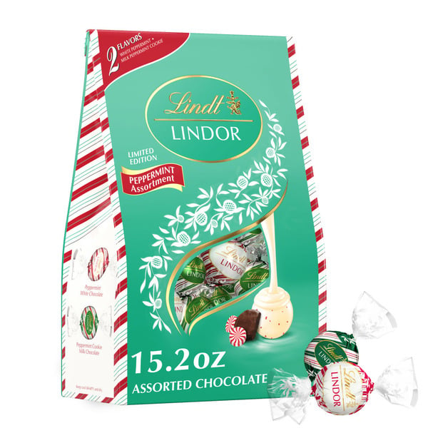 Candy & Chocolate Lindt Lindor Holiday Assorted Peppermint Chocolate Candy Truffles hero