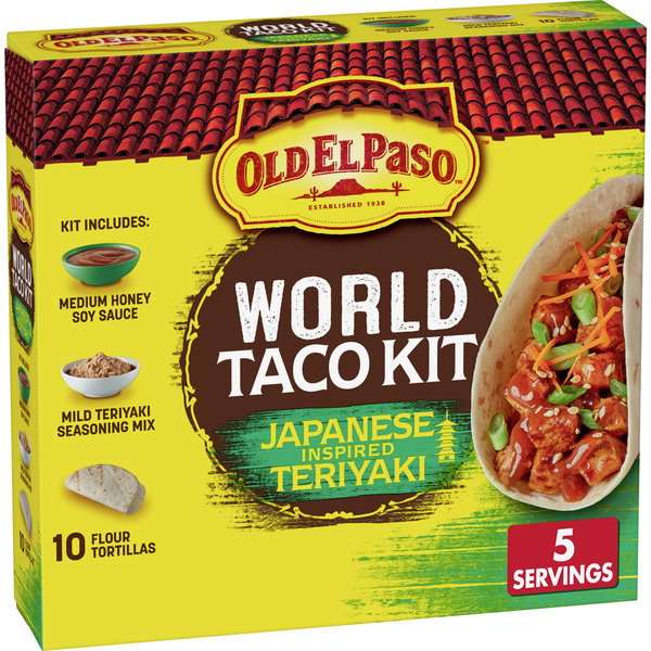 Canned Meals & Beans Old El Paso World Taco Kit Japanese Inspired Teriyaki, 10 Count hero