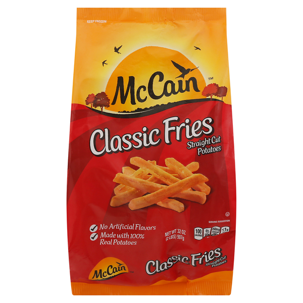 Frozen Appetizers & Sides McCain Potatoes, Classic Fries, Straight Cut hero