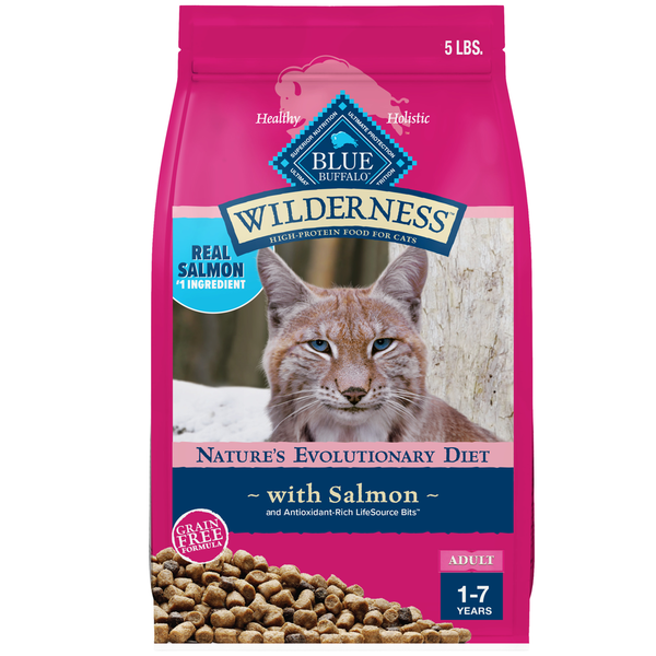 Cat Food & Care Blue Buffalo Wilderness High Protein Natural Adult Dry Cat Food, Salmon hero