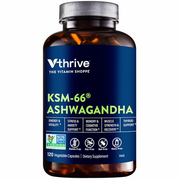 Other Supplements The Vitamin Shoppe Vthrive Ashwagandha Capsules hero