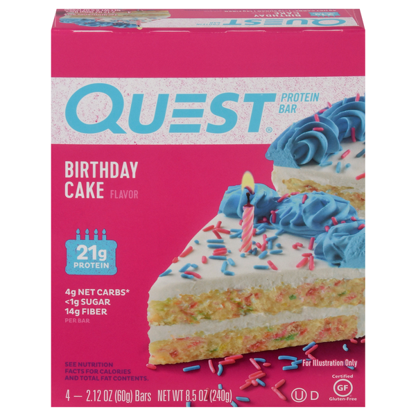 Bakery Desserts Quest Protein Bar Birthday Cake hero